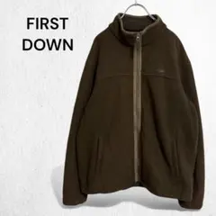 ファーストダウン フリース ジャケット アウター ジップアップ ロゴ LL