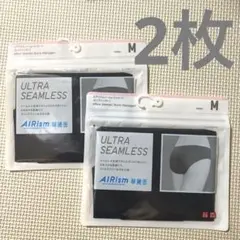 【新品】2枚セットUNIQLOAIRismシームレスショーツ Mサイズ黒ブラック