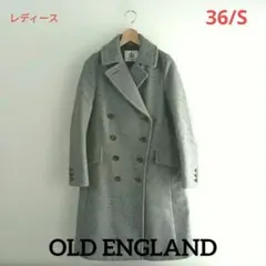 オールドイングランド ダブルブレストチェスターコート グレー レディース S