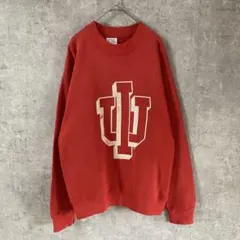 USA製 90s インディアナ大学 カレッジ スウェット トレーナー 赤 M