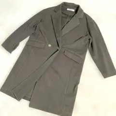 洗える！Emsexciteスプリングコート チェスターコート ノーカラー 春服のサムネイル