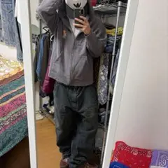 90s y2k old surf 短丈 シャドーマン パーカー stussyのサムネイル