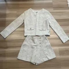 ZARA KIDS ツイードジャケットとショートパンツセット 150