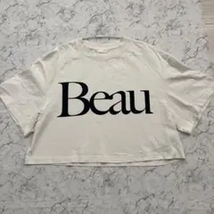 H&M ロゴプリント クロップドTシャツ ホワイト M