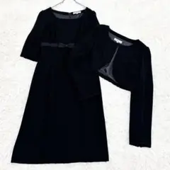 セオリア ワンピースセットアップ ノーカラー リボン フォーマル 礼服 11号