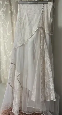 スナイデル　シフォン　レース　フレアスカート