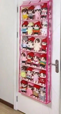 ぬいぐるみ収納ラック 6段 ピンク