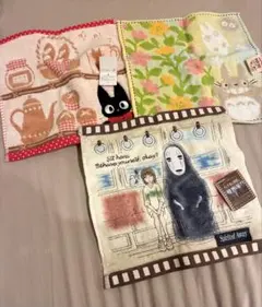 ジブリ 新品　タオル　ハンカチ　まとめ売り　トトロ　千と千尋　魔女の宅急便