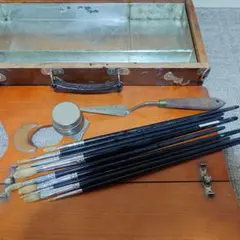 油絵具セット 12色 木製ケース - メルカリ