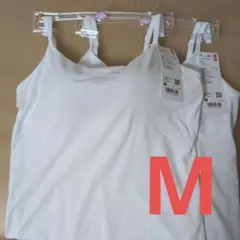 482186 UNIQLO エアリズムブラキャミソール M ホワイト　白
