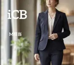 アイシービー ♪ テーラード ジャケット M フォーマル ビジネス 紺 ネイビー