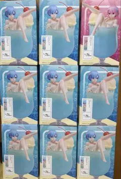 ラウンドワン限定 リゼロ レム ラム クリームソーダセット 9点セット