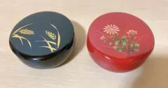 合成漆器　漆器　2個セット　入れ物　小物入れ　インテリア　アンティーク　レトロ