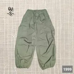 A-1999〈GU〉カーゴパンツ オリーブグリーン Sサイズ表記