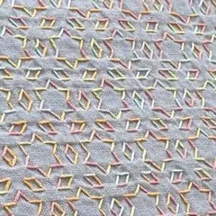 刺し子 花ふきん 完成品 星と三つ菱 オリムパスのサムネイル