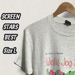 90s SCREEN STARS BEST USA製 ランイベント Tシャツ L