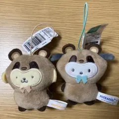 サンリオキャラクターズ　どうぶつ着ぐるみマスコット　ポムポムプリン・ポチャッコ