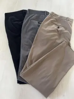 GU テーパードトラウザースラックスパンツ 3色セット