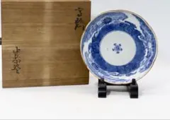 鍋島焼 色絵 柳に鷺文額皿 龍山／作 直径31cm 藍鍋島 大皿 白鷺 五穀豊穣 鍋島焼 色絵 柳に鷺文額皿 龍山／作 直径31cm 藍鍋島 大皿 白鷺 五穀