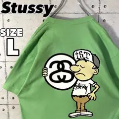 鬼レア ☆ ステューシー キャラクター バックプリント Tシャツ L メキシコ製