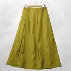 Mila Owen ベルトループデザイン ボックス プリーツスカート