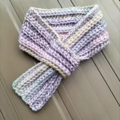 手編みミニマフラー