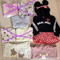 女の子服 まとめ売り ミッフィー マイメロ ミニー 80 90 4点セット