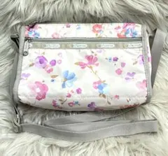 美品✨LeSportsac レスポートサック ショルダーバッグ花柄 ピンク