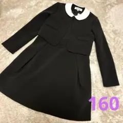 美品【zz.luxi】フォーマルワンピースセット　入学式　卒業式　お受験160