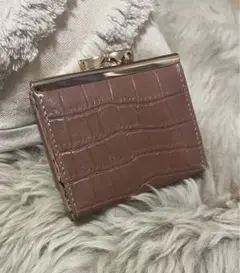 ピンク クロコダイル風 お財布　コインケース
