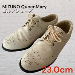 【MIZUNO QueenMary】 ゴルフシューズ 23.0cm ホワイト 白のサムネイル