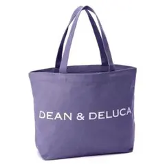 DEAN＆DELUCA♪レアロゴラメ入り 内ポケ付肩かけトートバッグL パープル