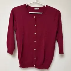 ☆ハニーズ☆七分袖カーディガン☆赤☆ L☆新品☆