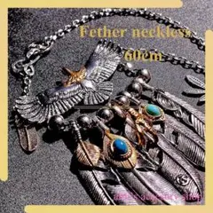 LEX着用 特大金爪&ターコイズ イーグル フェザーネックレス ノーブランド