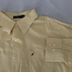 イエロー ボタンダウンシャツ 胸ポケット付き