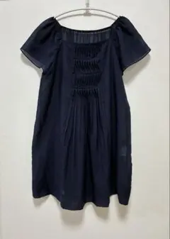 UNTITLED 半袖　チュニック　ネイビー　サイズMのサムネイル