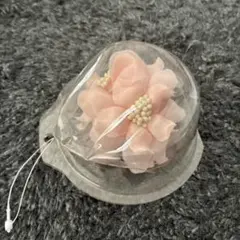 ピンクの花髪飾り兼コサージュ8.5cm