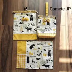 【SALE】素朴でかわいいꕤ•ᴗ•ハンドメイド 体操着袋 上履き袋ランチマット