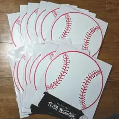 野球ボール　色紙 メッセージカード 12枚セット