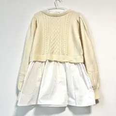 apres jour（アプレジュール）ケーブル編みニット ドッキング チュニック