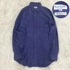 極美品 ブリッラペルイルグスト L アルビ二 リネン カッタウェイシャツ ブルー 極美品 ブリッラペルイルグスト L アルビ二 リネン カッタウェイシャツ