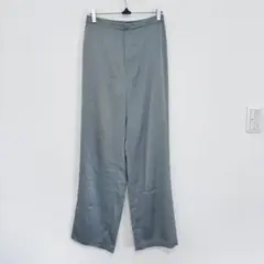 美品　UNIQLO サテン リラックス ストレート パンツ レディース M