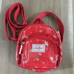 キャスキッドソン　女の子　ショルダーバッグ　ポシェット　花柄　レッド　赤