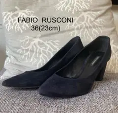 FABIO RUSCONI ネイビーパンプス 36 (23cm)