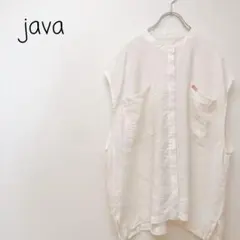 【美品】classicalelf javaコラボ バンドカラー シャツ シアーのサムネイル