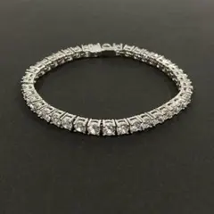 【美品】スワロフスキー　マトリックス テニス ブレスレット　ラウンドカット