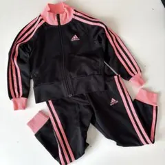 adidas ジャージ上下セット 110 ブラック/ピンク