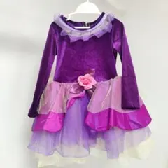 妖精　紫色 フリル付きドレス 120サイズ　コスプレ　ハロウィン