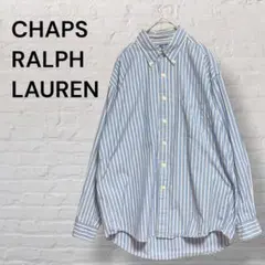 CHAPS RALPH LAUREN ストライプ BDシャツ 長袖 L