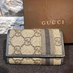 [訳あり]GUCCI キーケース　グッチ　GGパターン　箱あり
